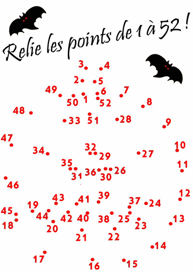 Carte Relier Les Points D'halloween : Envoyer une Carte 
